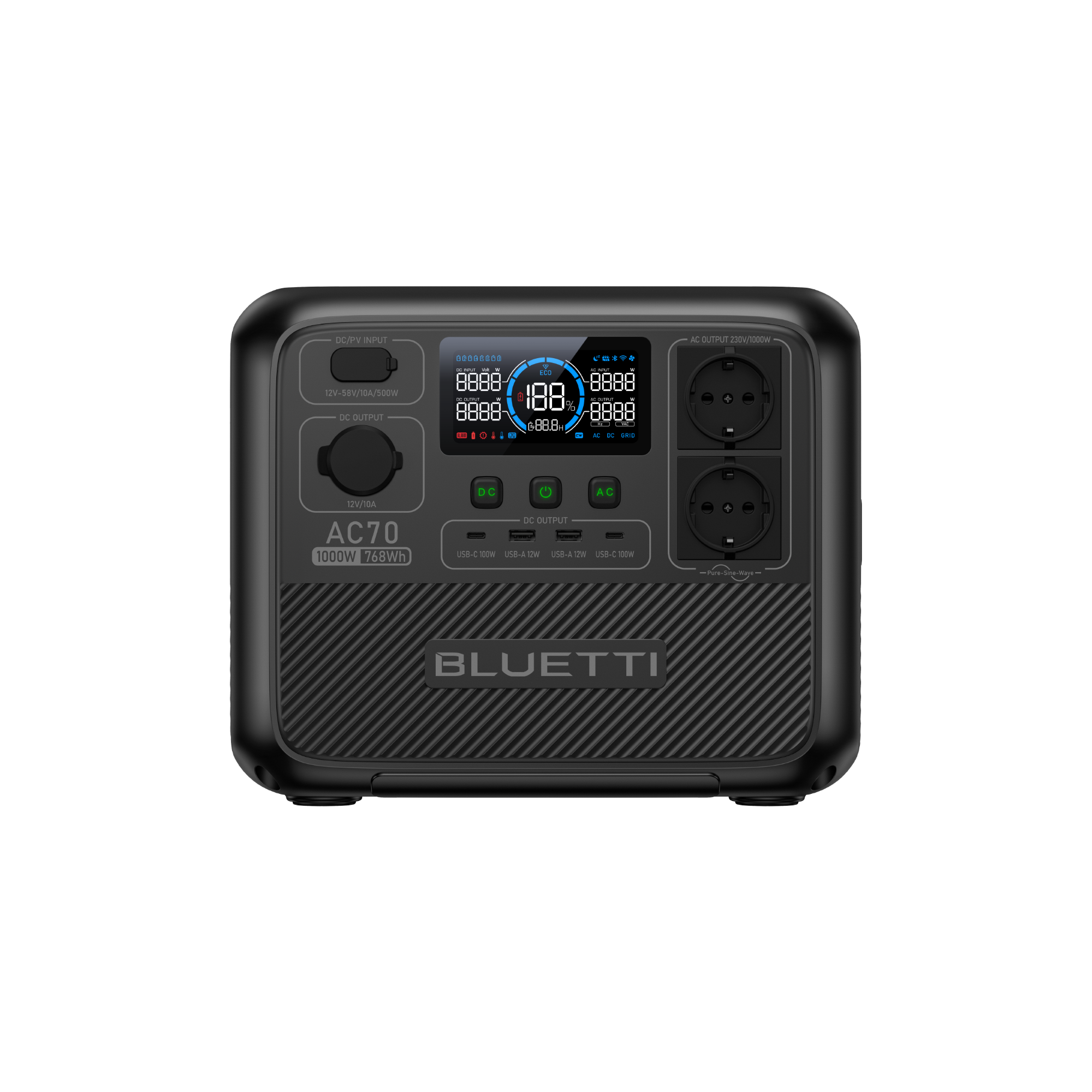 BLUETTI AC70 Portable Power Station | 1000W 768Wh